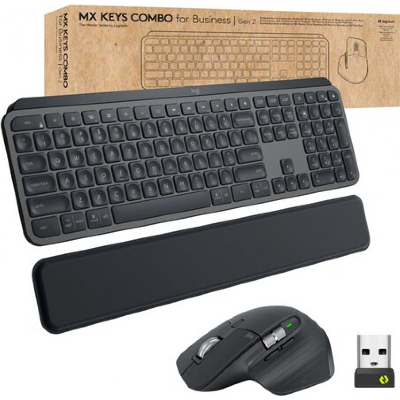 Logitech MX Keys Combo for Business set tastiera e mouse (920-010929), grafite, QWERTY italiano