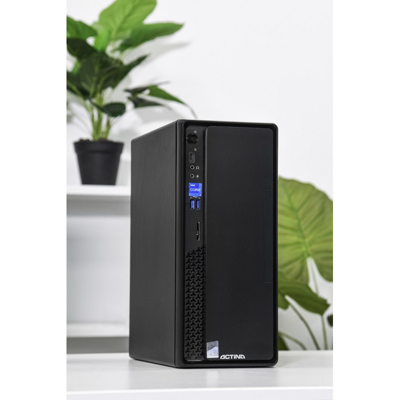 Actina Prime i3-12100 PC desktop Mini Tower, Intel Core i3-12100, 8 GB RAM DDR4, 512 GB SSD, Windows 11 Home, nero