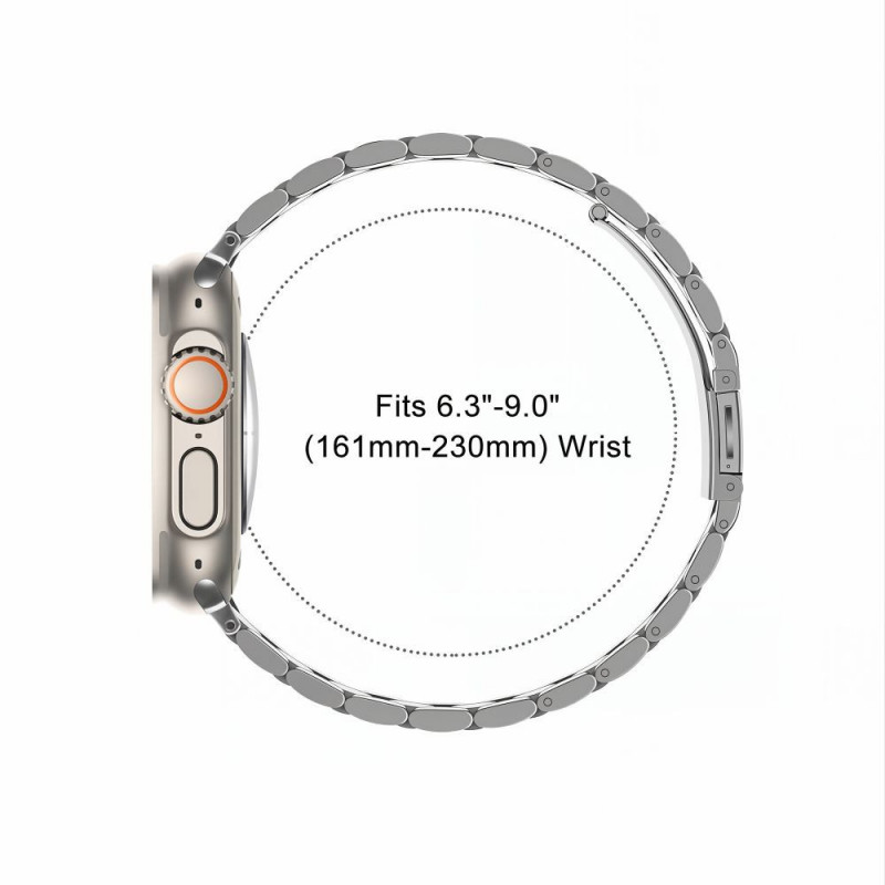 Tech-Protect Stainless cinturino in acciaio inossidabile per Apple Watch 8 / 9 / 10 / 11 / 12 / SE / Ultra (44 / 45 / 46 / 49 mm), argento