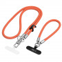 Tech-Protect C10S Rope Crossbody & Wrist set di tracolla e cinturino da polso per telefono, arancione/titanio