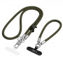 Tech-Protect C10S Rope Crossbody & Wrist set di tracolla e cinturino da polso per telefono, verde oliva/titanio