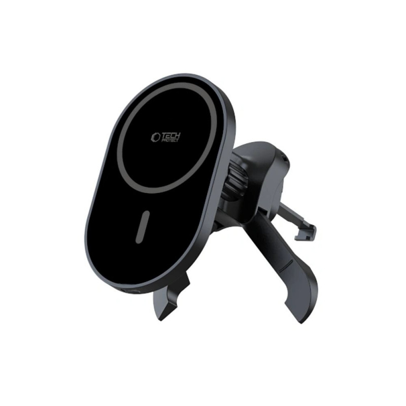 Tech-Protect MM15W-V6 supporto auto magnetico MagSafe stabile per bocchetta di ventilazione con caricabatterie wireless da 15W, nero
