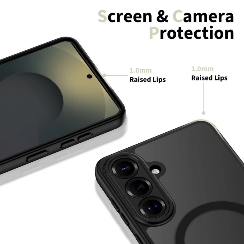Custodia Tech-Protect BasicMag MagSafe per Samsung Galaxy S26+, nero opaco