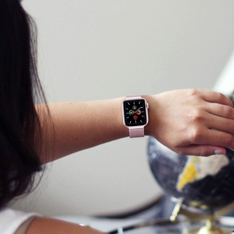 Tech-Protect MilaneseBand Apple Watch 4/5/6/7/SE 44/45 mm bracciale in acciaio inox, argento