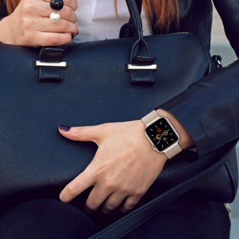 Tech-Protect MilaneseBand Apple Watch 4/5/6/7/SE 44/45 mm bracciale in acciaio inox, argento