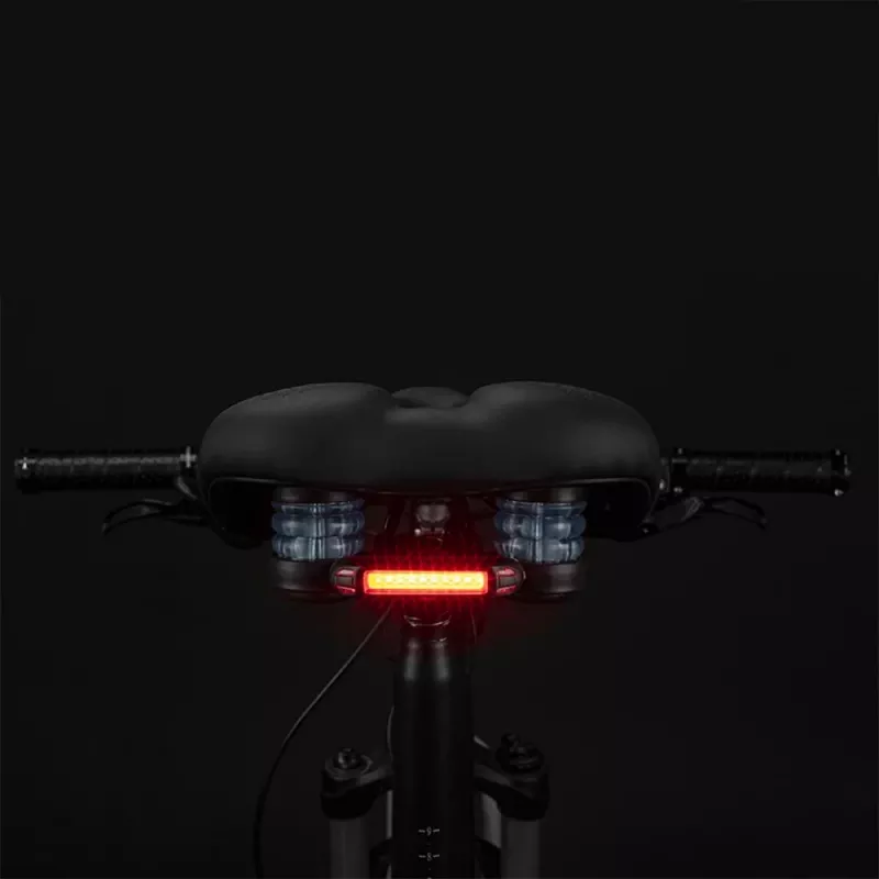 Rockbros 38218916002 Sella per bicicletta MTB con luce, nera