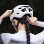 Rockbros LK-15 Casco da bici in fibra di carbonio 58-62 cm, bianco