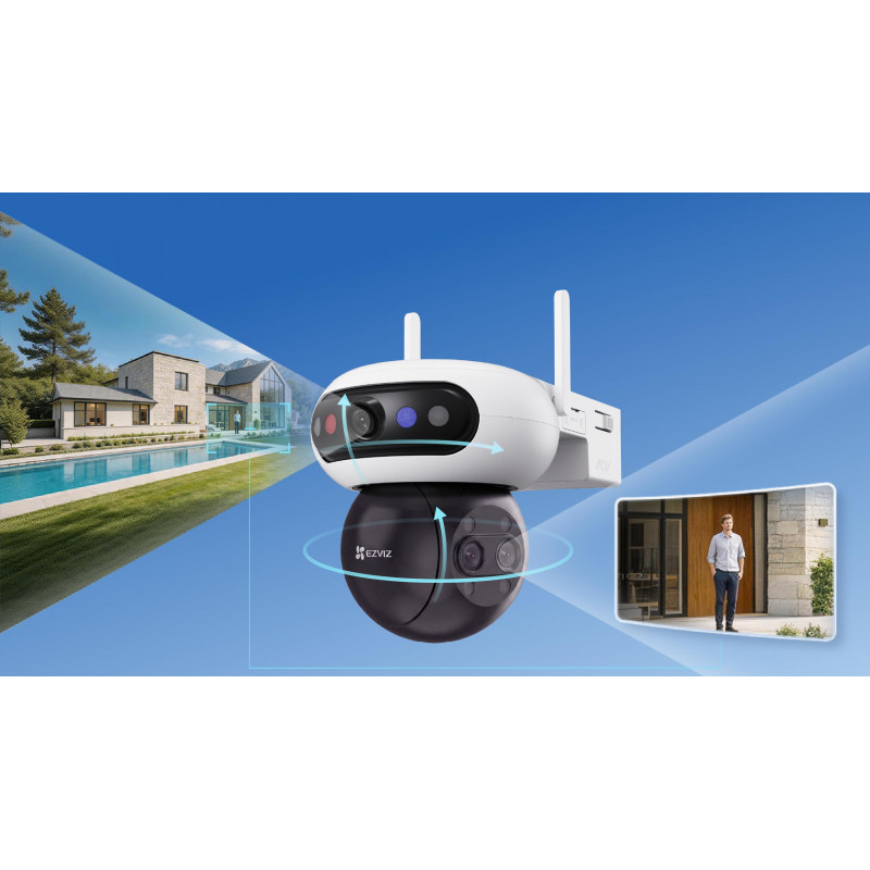 Ezviz C90f Triple 3K (5MP+5MP+5MP) telecamera IP, Wi-Fi