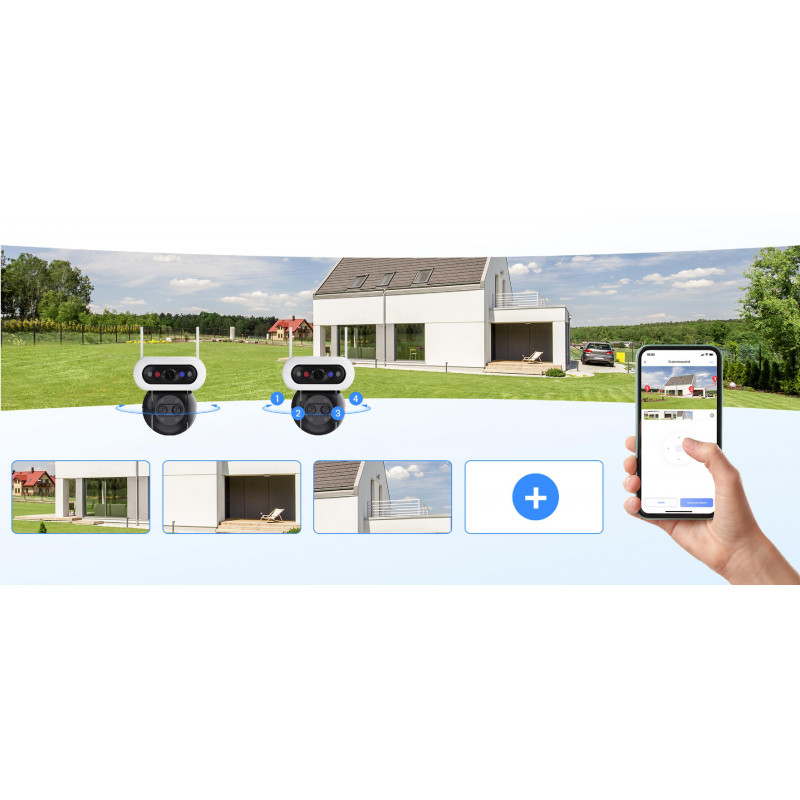 Ezviz C90f Triple 3K (5MP+5MP+5MP) telecamera IP, Wi-Fi