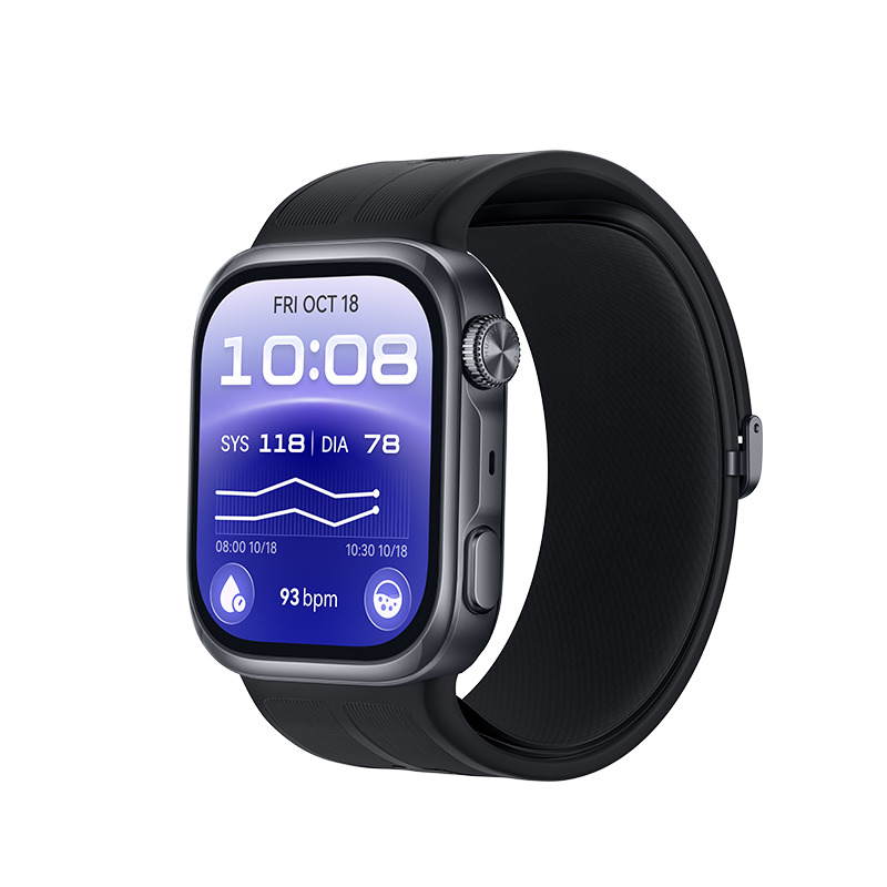 Huawei Watch D3 Riva-B10 smartwatch 46 mm, cassa in alluminio, cinturino in gomma, nero (55020KBU)