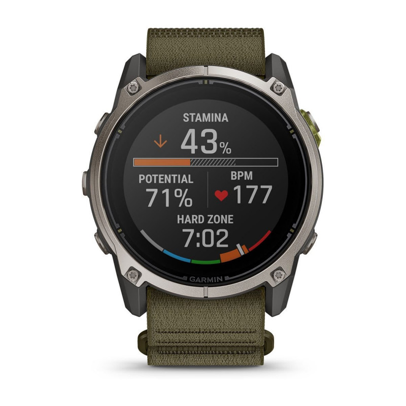 Smartwatch GPS Garmin Enduro 4 con cinturino in tessuto ComfortFit verde oliva scuro (010-04799-01)