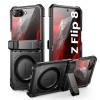 Supcase Unicorn Beetle Grip Mag MagSafe custodia per Samsung Galaxy Z Flip 8, nera