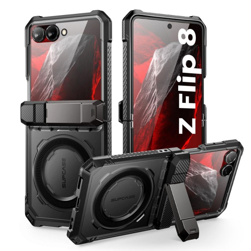 Supcase Unicorn Beetle Grip Mag MagSafe custodia per Samsung Galaxy Z Flip 8, nera