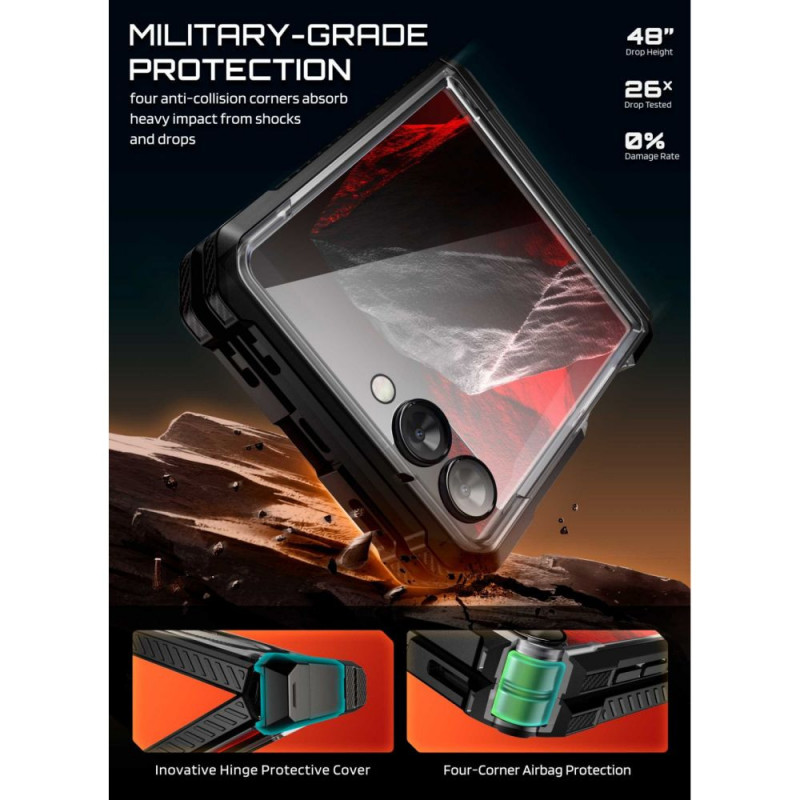 Supcase Unicorn Beetle Grip Mag MagSafe custodia per Samsung Galaxy Z Flip 8, nera