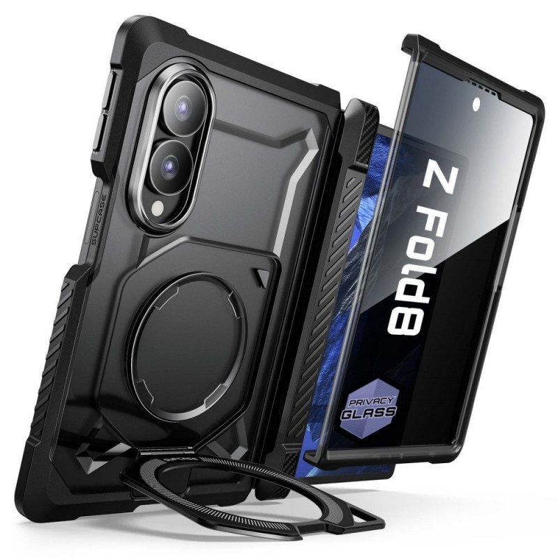 Supcase UB Grip Mag MagSafe Privacy Custodia con vetro privacy per Samsung Galaxy Z Fold 8, nera