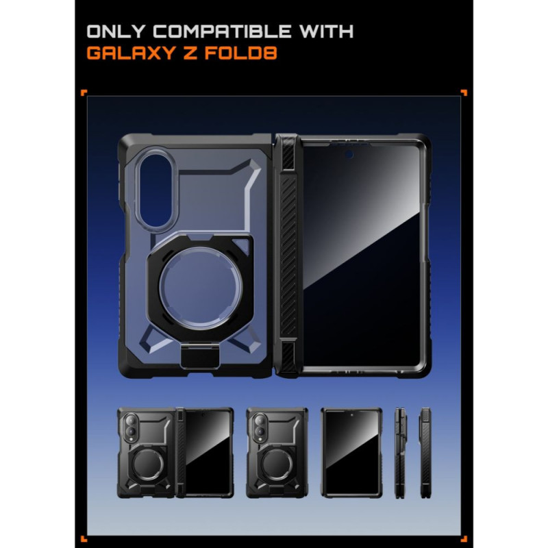 Supcase UB Grip Mag MagSafe Privacy Custodia con vetro privacy per Samsung Galaxy Z Fold 8, nera