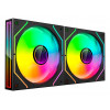 Tacens Mars Gaming MF3DPROX2 12 cm ventole per case computer, ARGB, nere, 2 pezzi