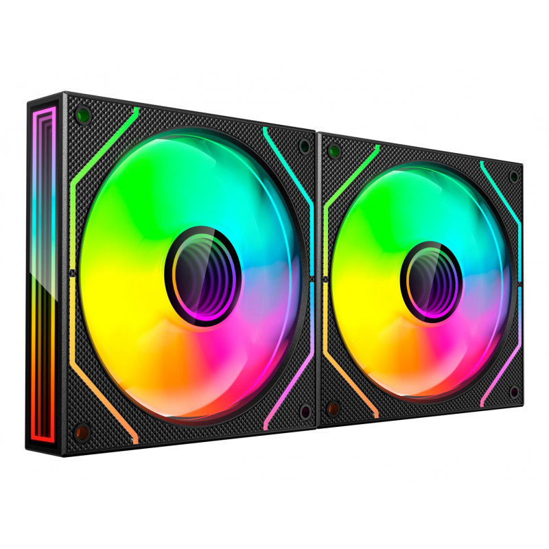 Tacens Mars Gaming MF3DPROX2 12 cm ventole per case computer, ARGB, nere, 2 pezzi