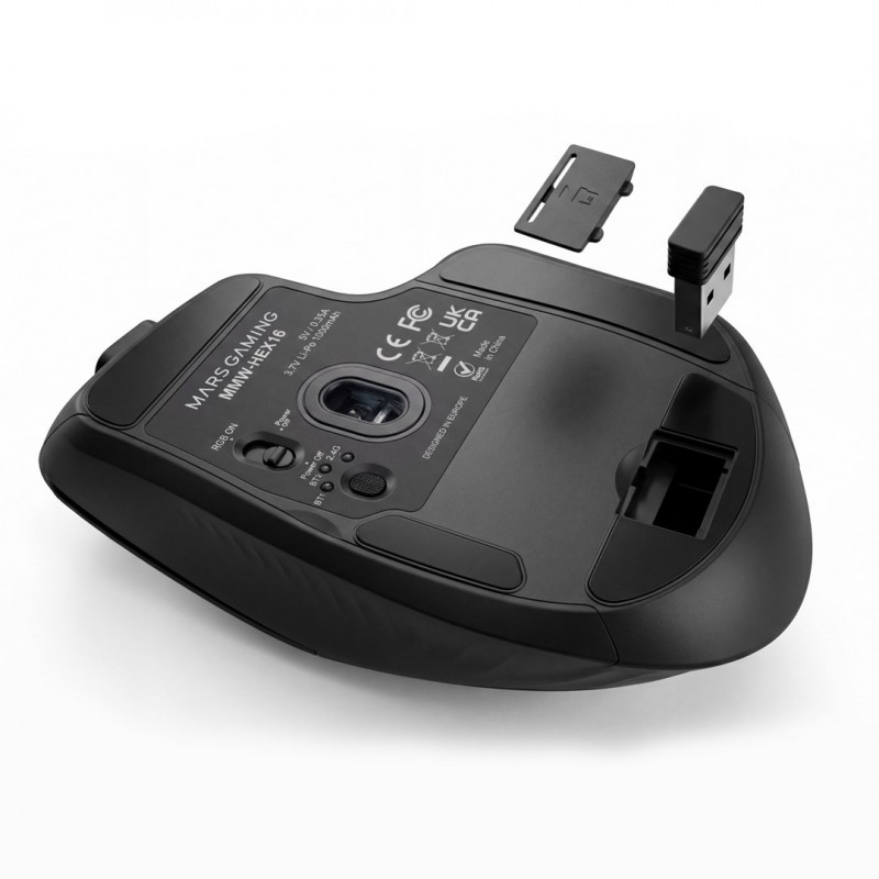 Tacens Mars Gaming MMW-HEX16 mouse gaming wireless, 24000 DPI, Bluetooth 5.2, 2,4 GHz