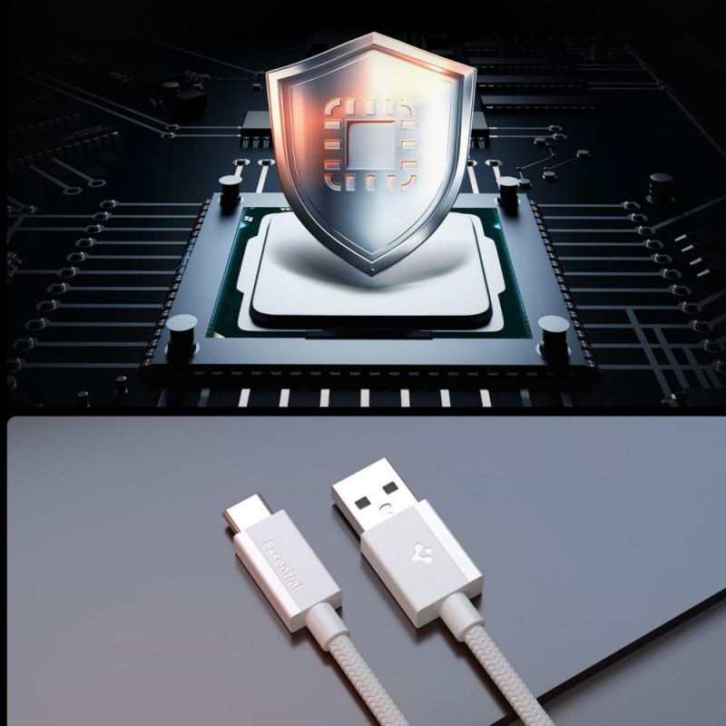 Spigen EB6015AC Essential cavo USB-C 60W 150 cm, bianco
