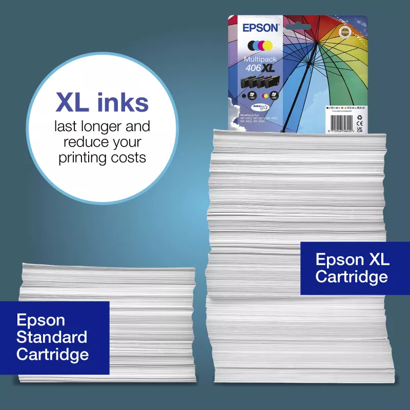 Epson 406XL Umbrella DURABrite Ultra multipack EasyMail confezione da 4, XL (C13T17H64510)