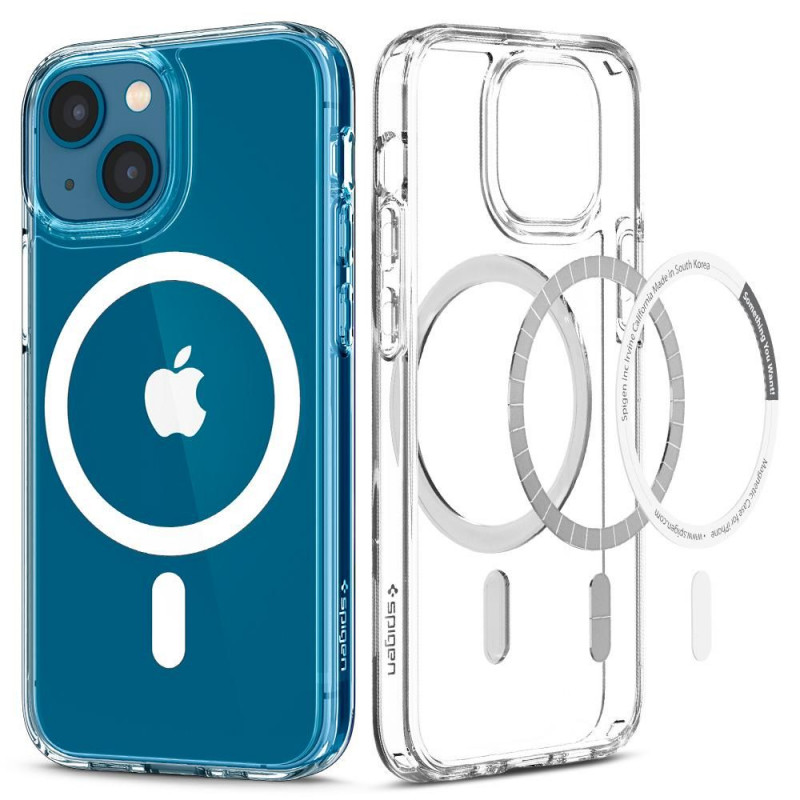 Spigen Ultra Hybrid Mag MagSafe Apple iPhone 13 mini Custodia, Bianca