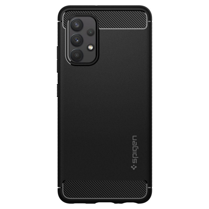 Spigen Rugged Armor Custodia per Samsung Galaxy A52 / A52s, nera opaca