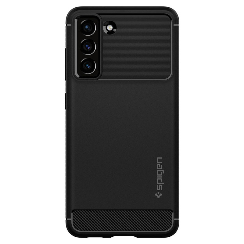 Spigen Rugged Armor custodia per Samsung Galaxy S21 FE, nero opaco