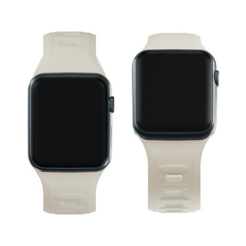 3mk Cinturino in silicone per Apple Watch 42/44/45/49 mm, beige