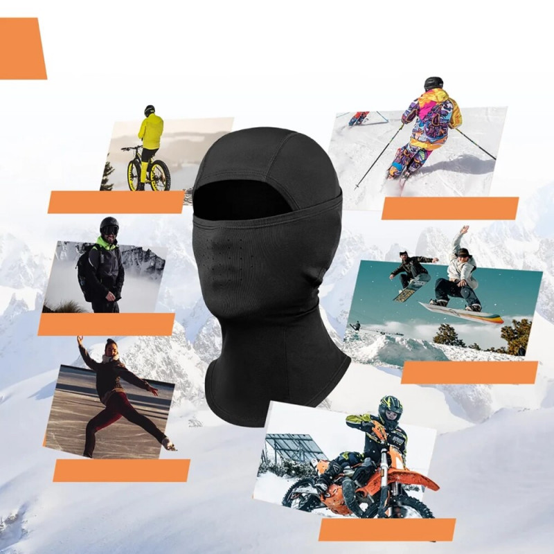 Qunature 13230023010 passamontagna da sci per bici e moto, taglia M, nero