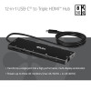 Club 3D CSV-2556 hub USB-C 12-in-1, 3x HDMI/3x USB-C/USB/LAN, 8K30Hz, PD 140W