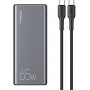 Power bank USAMS PB59 US-CD165 30000 mAh, 65 W, 2x QC3.0 + PD, nero, con cavo USB-C a USB-C