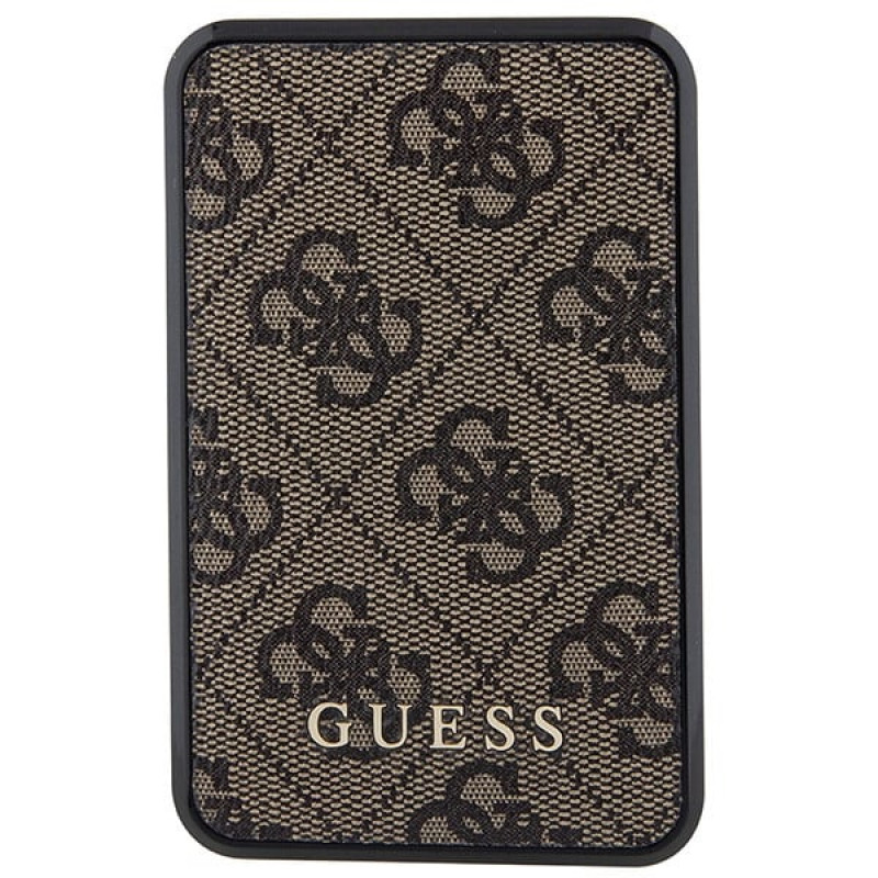 Guess GUPB10DP4GEGW Power Bank 10000 mAh, 18 W, 4G Leather Metal Logo, marrone