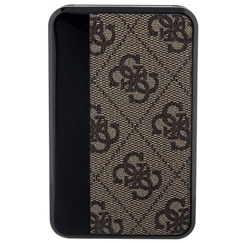 Guess GUPB10DP4GEGW Power Bank 10000 mAh, 18 W, 4G Leather Metal Logo, marrone