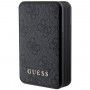 Guess GUPB10DP4GEGK Power Bank 10000 mAh, 18 W, 4G Leather Metal Logo, nero