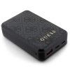 Guess GUPB10DP4GEGK Power Bank 10000 mAh, 18 W, 4G Leather Metal Logo, nero