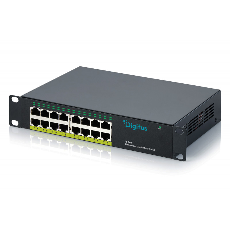 Switch PoE+ non gestito DIGITUS DN-95334 10 Gigabit 16 porte (120 W)