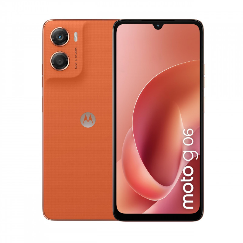 Motorola XT2535-3 Moto G06 smartphone 4G, 4 GB RAM, 64 GB, arancione (EU)