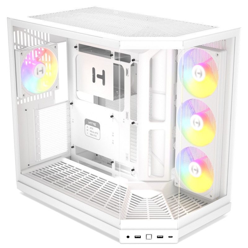 Case per PC HYTE Y50 Snow White, bianco, vetro temperato x 3