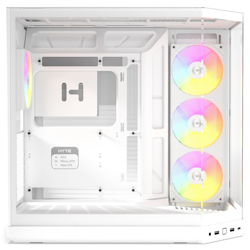 Case per PC HYTE Y50 Snow White, bianco, vetro temperato x 3