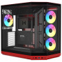 Case per PC HYTE Y50 Wild Cherry, rosso, vetro temperato x 3