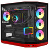 Case per PC HYTE Y50 Wild Cherry, rosso, vetro temperato x 3