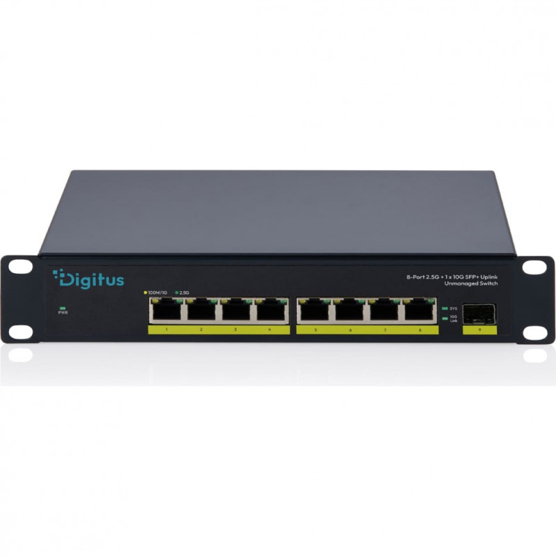 Switch non gestito Digitus DN-80122 a 8 porte 2.5G con 1x 10G SFP+