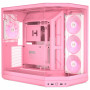 Case per PC HYTE Y50 Strawberry Milk, rosa chiaro, vetro temperato x 3