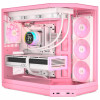 Case per PC HYTE Y50 Strawberry Milk, rosa chiaro, vetro temperato x 3
