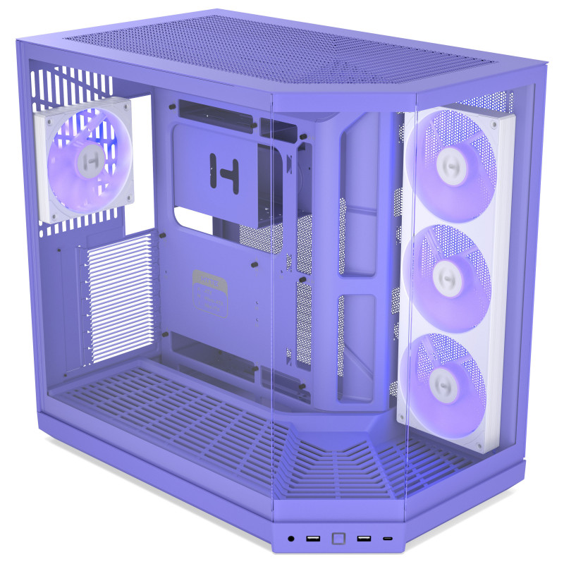 Case per PC HYTE Y50 Taro Milk, viola, vetro temperato x 3