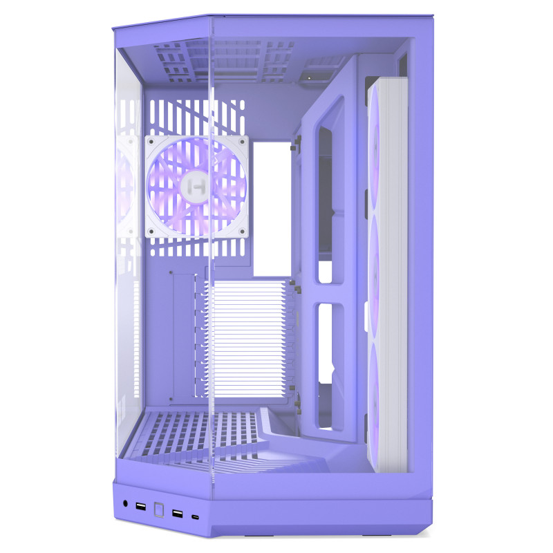 Case per PC HYTE Y50 Taro Milk, viola, vetro temperato x 3