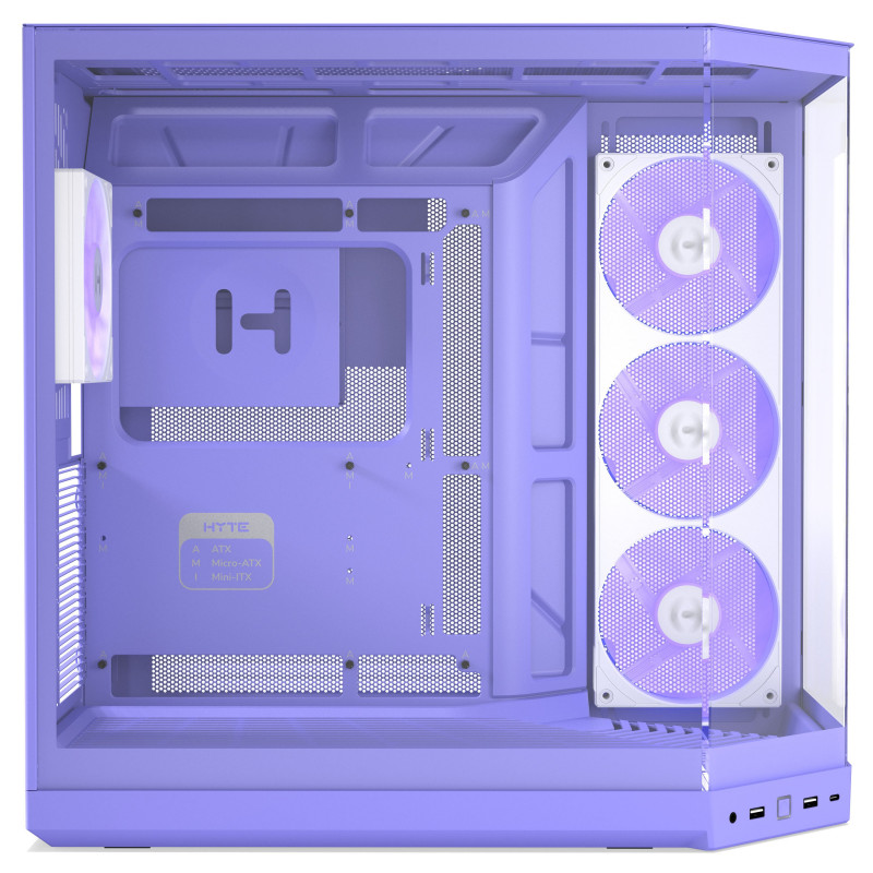 Case per PC HYTE Y50 Taro Milk, viola, vetro temperato x 3