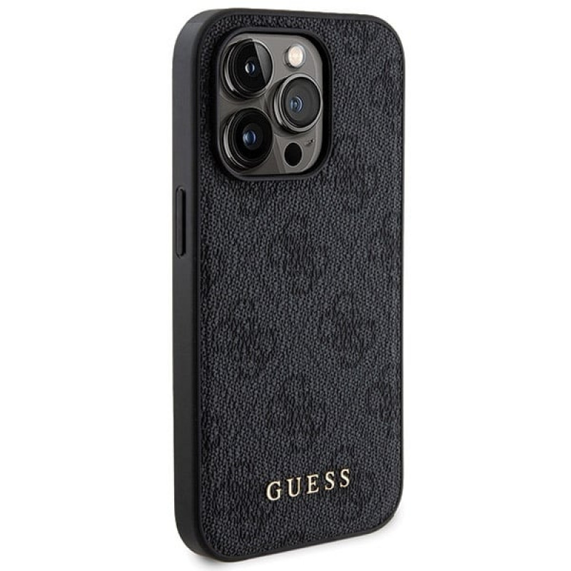 Guess GUBPM5P13X4GEMGK Bundle custodia rigida per Apple iPhone 13 Pro Max + powerbank MagSafe da 5000 mAh, 4G Metal Logo, nero