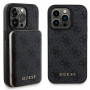 Bundle custodia rigida per Apple iPhone 14 Pro Max + powerbank MagSafe da 5000 mAh Guess GUBPM5P14X4GEMGK, 4G Metal Logo, nero
